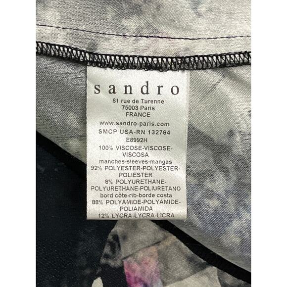 Sandro Paris Abstract Print Pullover Top Size 3 (L) - Picture 10 of 10